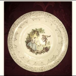 Triumph Vtg. Limoges Warranted 22 K Gold 8" Soup Bowl. 1”Deep